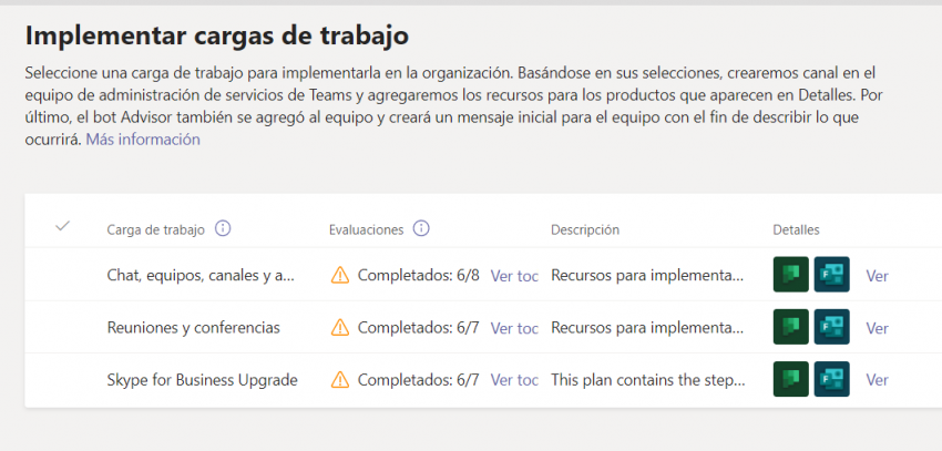 Asesor (‘Advisor’) para Microsoft Teams